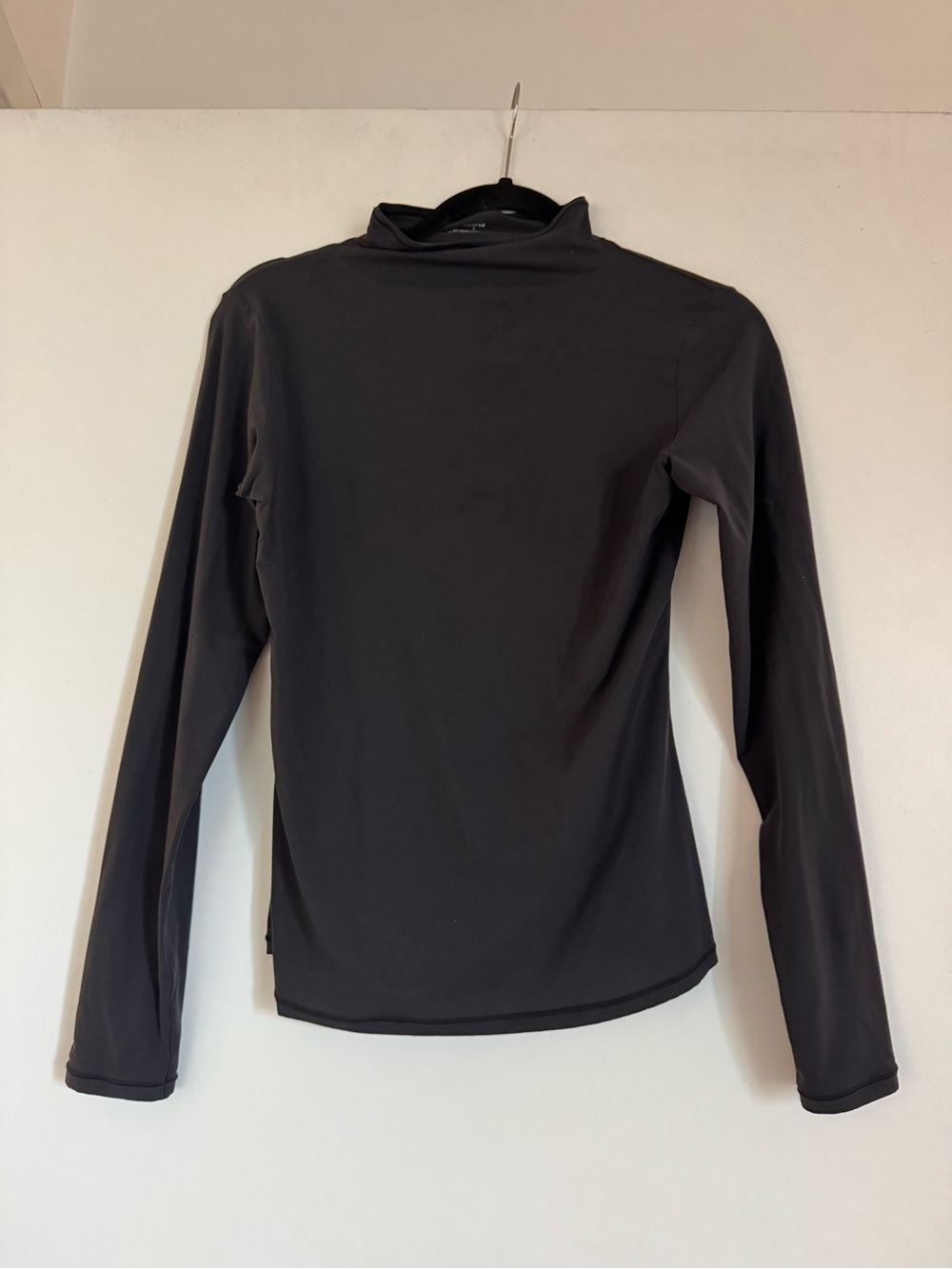 Skims Black Long Sleeve Mock Neck Top NWOT